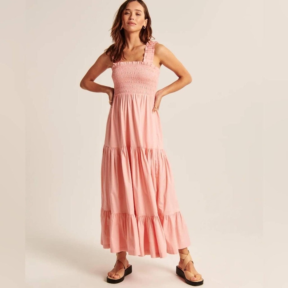 ABERCROMBIE & Fitch Smocked Bodice Easy Maxi Dress